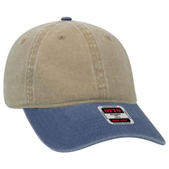 OTTO 18-202 6 Panel Low Profile Dad Cap - Nvy/Kha - Nvy/Kha / 6 1/2’’ - 7 5/8’’