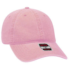 OTTO 18-202 6 Panel Low Profile Dad Cap - Pink - Pink / 6 1/2’’ - 7 5/8’’