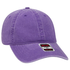 OTTO 18-202 6 Panel Low Profile Dad Cap - Purple - Purple / 6 1/2’’ - 7 5/8’’
