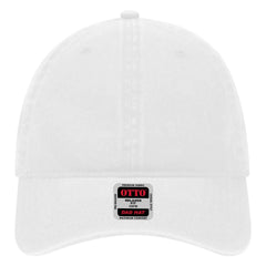 OTTO 18-202 6 Panel Low Profile Dad Cap - White - White / 6 1/2’’ - 7 5/8’’