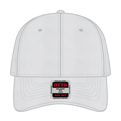OTTO 18-202 6 Panel Low Profile Dad Cap - White - White / 6 1/2’’ - 7 5/8’’
