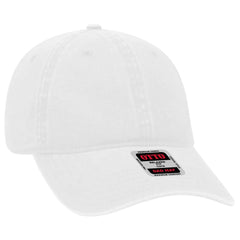 OTTO 18-202 6 Panel Low Profile Dad Cap - White - White / 6 1/2’’ - 7 5/8’’