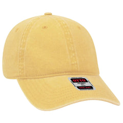 OTTO 18-202 6 Panel Low Profile Dad Cap - Yellow - Yellow / 6 1/2’’ - 7 5/8’’