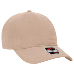 OTTO 18-253 6 Panel Low Profile Baseball Cap - Khaki - Khaki / 6 1/2’’ - 7 5/8’’