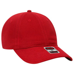 OTTO 18-253 6 Panel Low Profile Baseball Cap - Red - Red / 6 1/2’’ - 7 5/8’’