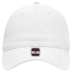 OTTO 18-253 6 Panel Low Profile Baseball Cap - White - White / 6 1/2’’ - 7 5/8’’