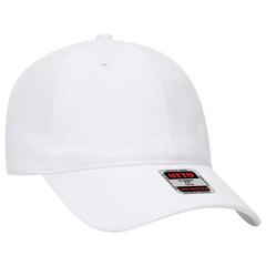 OTTO 18-253 6 Panel Low Profile Baseball Cap - White - White / 6 1/2’’ - 7 5/8’’