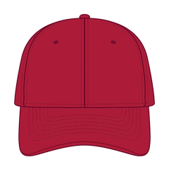OTTO 18-429 6 Panel Low Profile Baseball Cap - Red - Red / 6 1/2’’ - 7 5/8’’