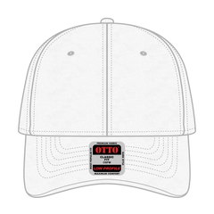 OTTO 18-553 6 Panel Low Profile Baseball Cap - White - White / 6 1/2’’ - 7 5/8’’