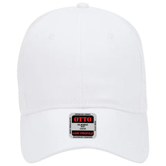 OTTO 18-553 6 Panel Low Profile Baseball Cap - White - White / 6 1/2’’ - 7 5/8’’