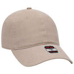 OTTO 18-686 6 Panel Low Profile Baseball Cap - Khaki - Khaki / 6 1/2’’ - 7 5/8’’