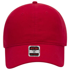 OTTO 18-686 6 Panel Low Profile Baseball Cap - Red - Red / 6 1/2’’ - 7 5/8’’