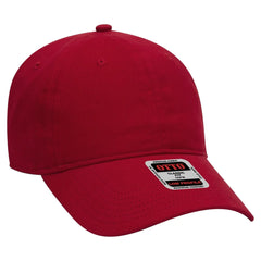 OTTO 18-686 6 Panel Low Profile Baseball Cap - Red - Red / 6 1/2’’ - 7 5/8’’