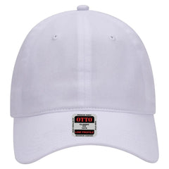 OTTO 18-686 6 Panel Low Profile Baseball Cap - White - White / 6 1/2’’ - 7 5/8’’