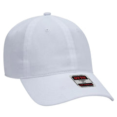 OTTO 18-686 6 Panel Low Profile Baseball Cap - White - White / 6 1/2’’ - 7 5/8’’