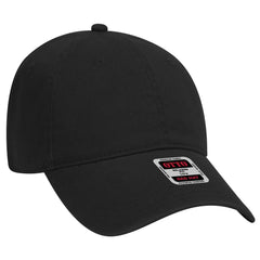 OTTO 18-692 6 Panel Low Profile Dad Cap - Black