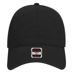 OTTO 18-692 6 Panel Low Profile Dad Cap - Black