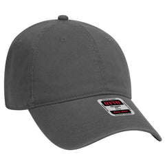 OTTO 18-692 6 Panel Low Profile Dad Cap - Char. Gray