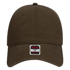 OTTO 18-692 6 Panel Low Profile Dad Cap - Dk. Brown - Dk. Brown / 6 1/2’’ - 7 5/8’’
