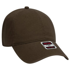 OTTO 18-692 6 Panel Low Profile Dad Cap - Dk. Brown - Dk. Brown / 6 1/2’’ - 7 5/8’’