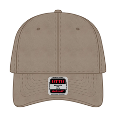 OTTO 18-692 6 Panel Low Profile Dad Cap - Dk. Khaki - Dk. Khaki / 6 1/2’’ - 7 5/8’’