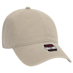 OTTO 18-692 6 Panel Low Profile Dad Cap - Khaki - Khaki / 6 1/2’’ - 7 5/8’’