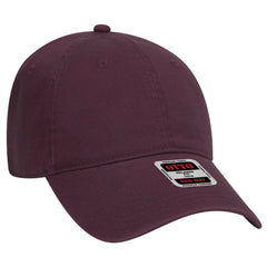 OTTO 18-692 6 Panel Low Profile Dad Cap - Maroon - Maroon / 6 1/2’’ - 7 5/8’’