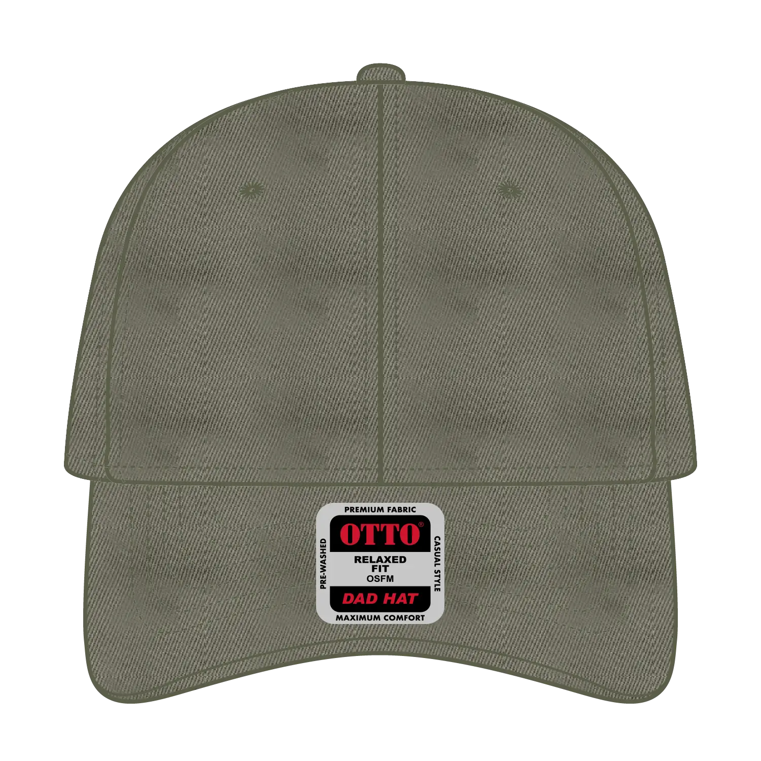 OTTO 18-692 6 Panel Low Profile Dad Cap - Ol. Green - Ol. Green / 6 1/2’’ - 7 5/8’’