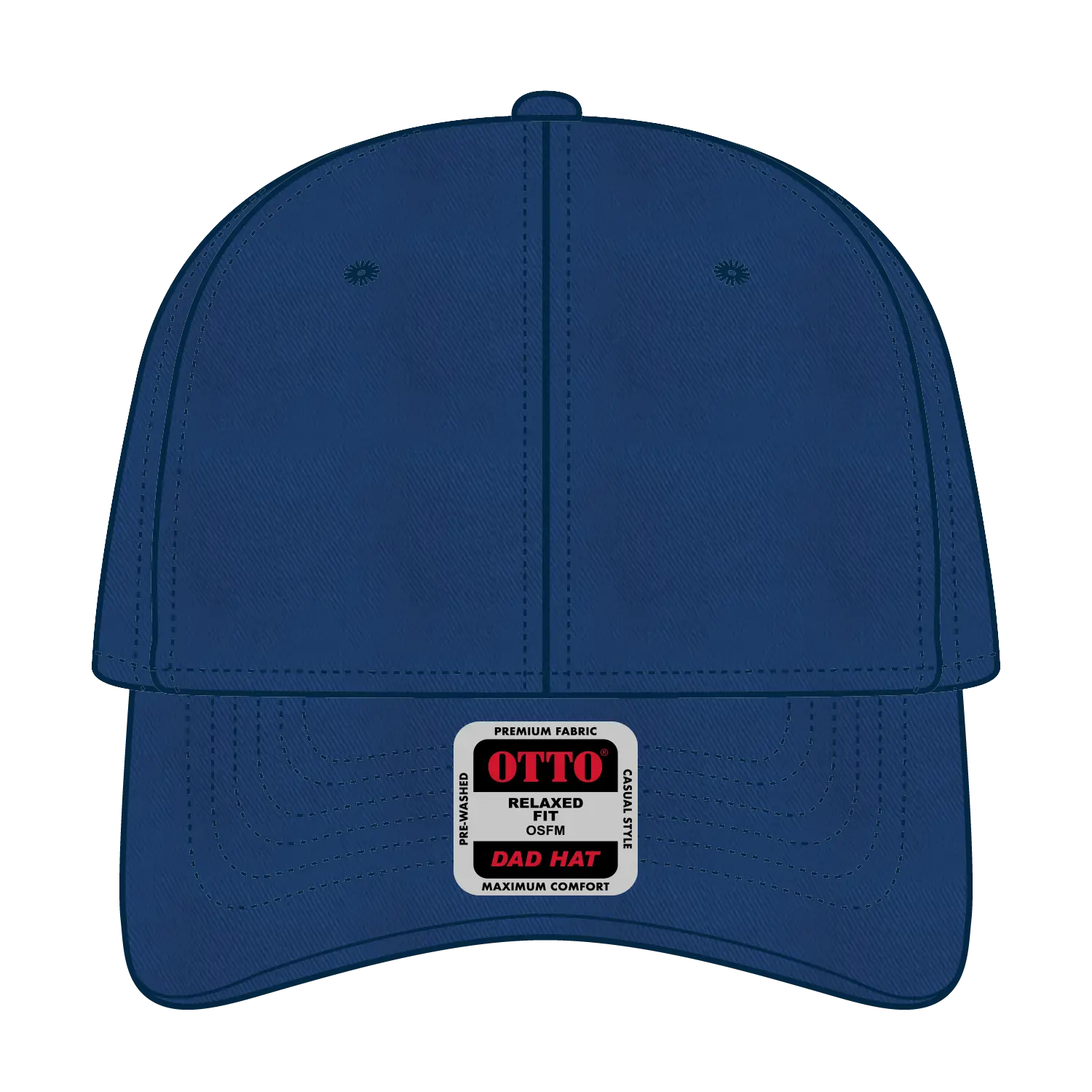OTTO 18-692 6 Panel Low Profile Dad Cap - Royal - Royal / 6 1/2’’ - 7 5/8’’