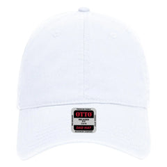 OTTO 18-692 6 Panel Low Profile Dad Cap - White - White / 6 1/2’’ - 7 5/8’’
