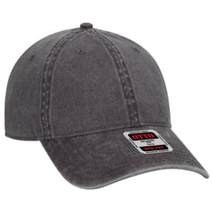 OTTO 18-711 6 Panel Low Profile Dad Cap - Char. Gray - Char. Gray / 6 1/2’’ - 7 5/8’’