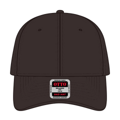 OTTO 18-711 6 Panel Low Profile Dad Cap - Dk. Brown - Dk. Brown / 6 1/2’’ - 7 5/8’’