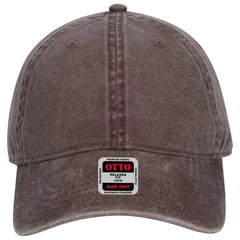 OTTO 18-711 6 Panel Low Profile Dad Cap - Dk. Brown - Dk. Brown / 6 1/2’’ - 7 5/8’’