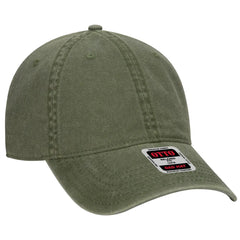 OTTO 18-711 6 Panel Low Profile Dad Cap - Ol. Green - Ol. Green / 6 1/2’’ - 7 5/8’’
