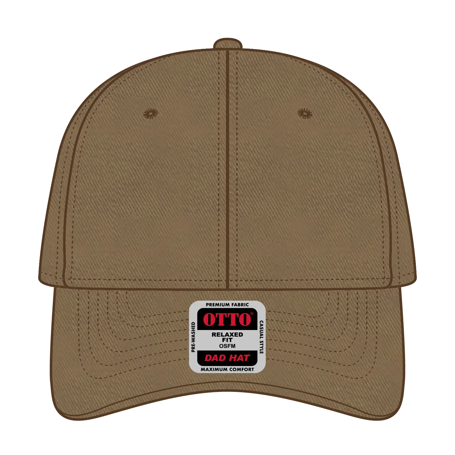 OTTO 18-772 6 Panel Low Profile Dad Cap - Coyote Brown - Coyote Brown / 6 1/2’’ - 7 5/8’’
