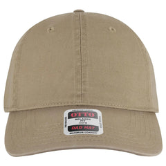 OTTO 18-772 6 Panel Low Profile Dad Cap - Dk. Khaki - Dk. Khaki / 6 1/2’’ - 7 5/8’’