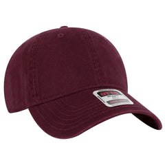 OTTO 18-772 6 Panel Low Profile Dad Cap - Maroon - Maroon / 6 1/2’’ - 7 5/8’’