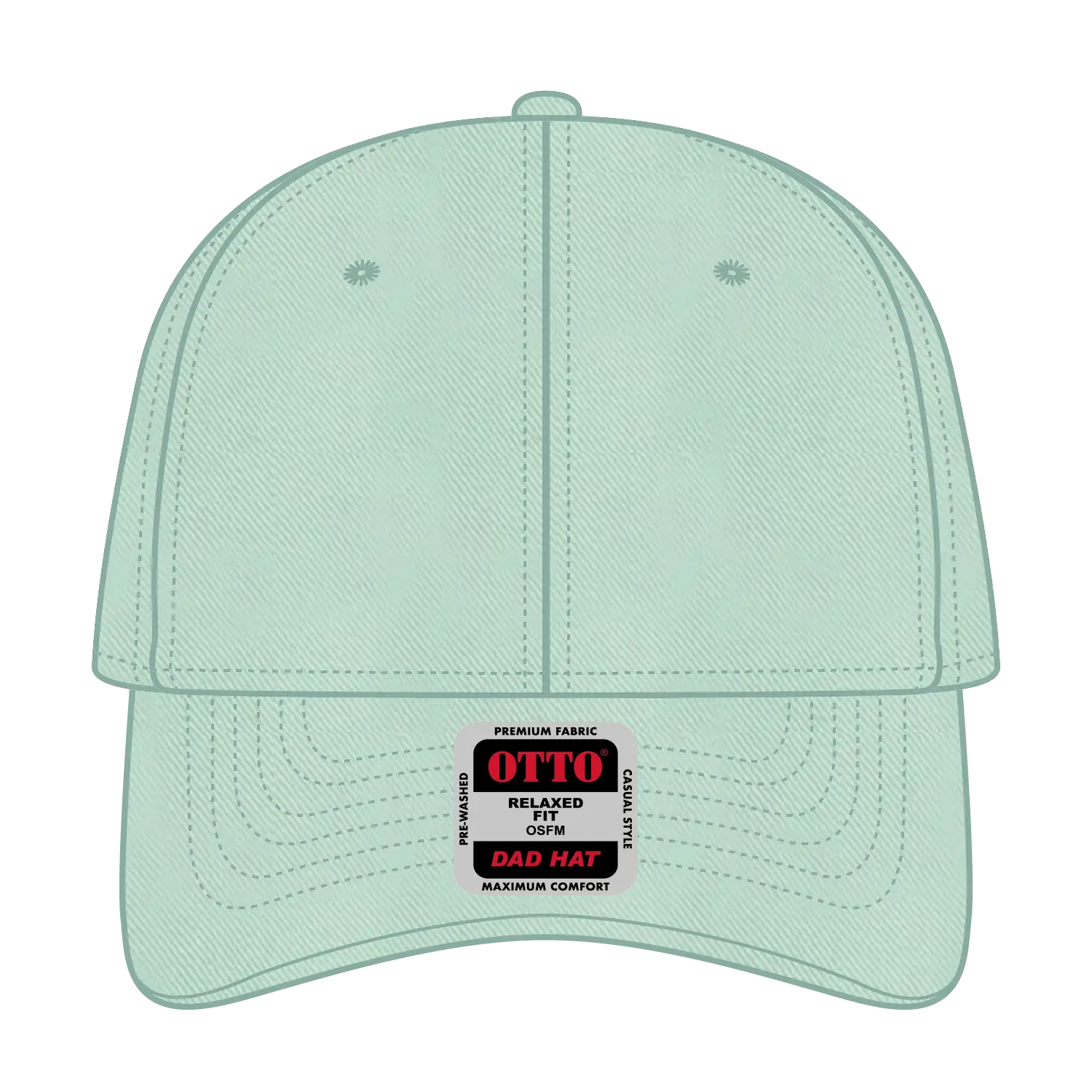 OTTO 18-772 6 Panel Low Profile Dad Cap - Mint - Mint / 6 1/2’’ - 7 5/8’’