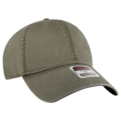 OTTO 18-772 6 Panel Low Profile Dad Cap - Ol. Green