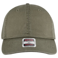 OTTO 18-772 6 Panel Low Profile Dad Cap - Ol. Green
