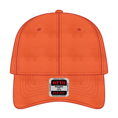 OTTO 18-772 6 Panel Low Profile Dad Cap - Orange - Orange / 6 1/2’’ - 7 5/8’’