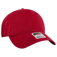 OTTO 18-772 6 Panel Low Profile Dad Cap - Red