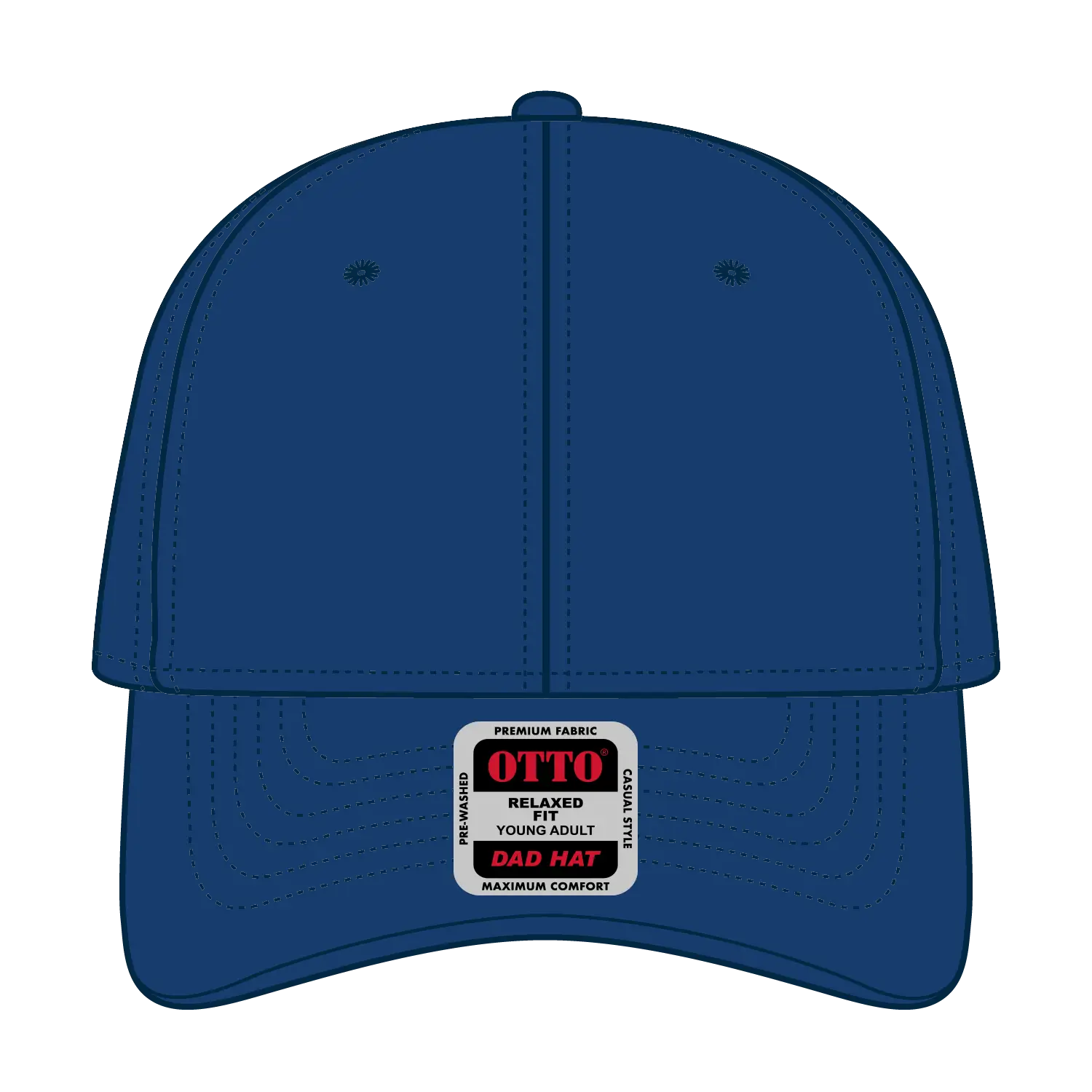 OTTO 18-772 6 Panel Low Profile Dad Cap - Royal - Royal / 6 1/2’’ - 7 5/8’’