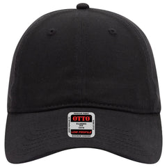 OTTO 18-864 6 Panel Low Profile Baseball Cap - Black - Black / 6 1/2’’ - 7 5/8’’