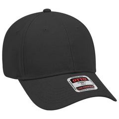 OTTO 19-004 6 Panel Low Profile Baseball Cap - Black - Black / 6 1/2’’ - 7 5/8’’