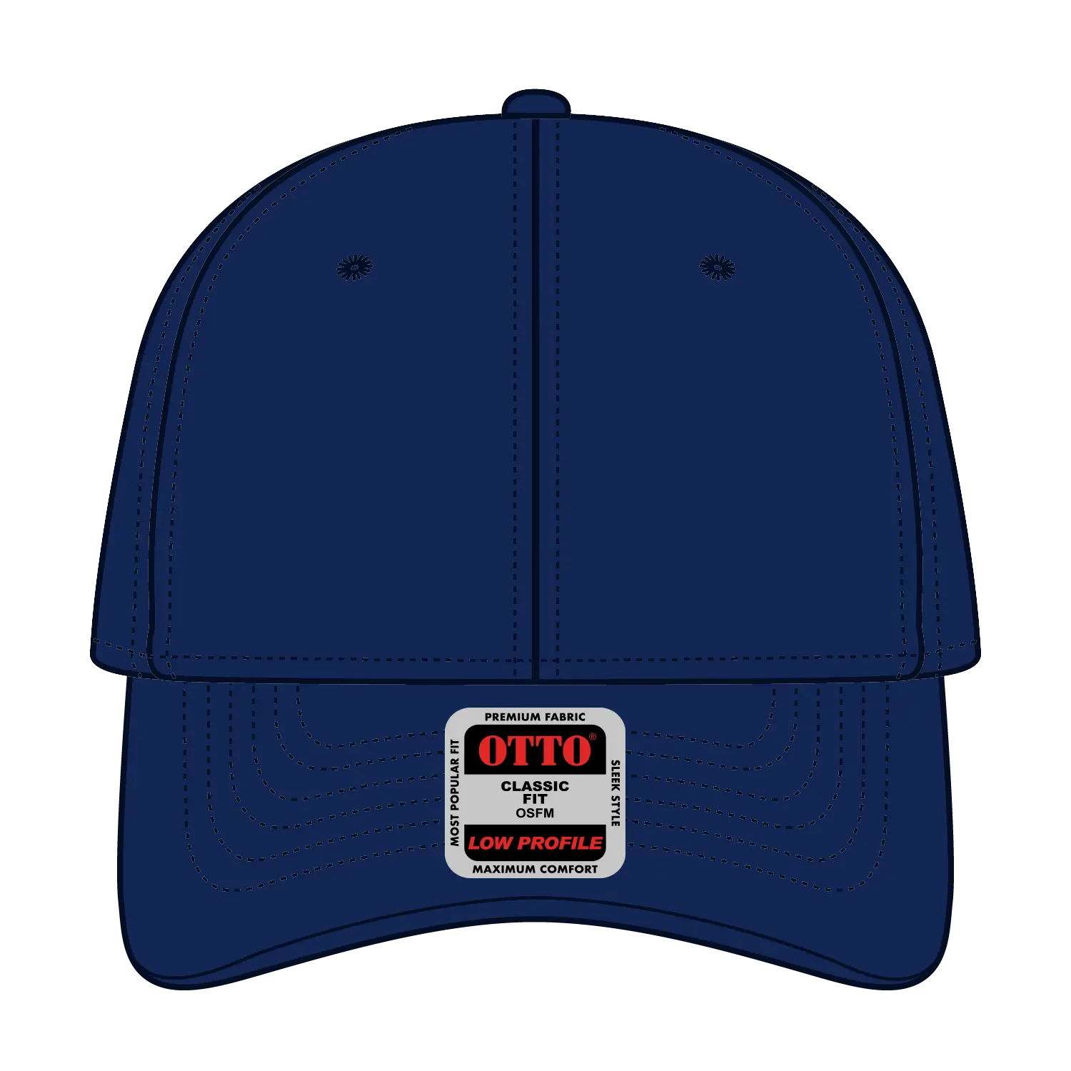 OTTO 19-004 6 Panel Low Profile Baseball Cap - Nv Blu - Nv Blu / 6 1/2’’ - 7 5/8’’