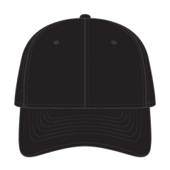OTTO 19-028 6 Panel Low Profile Baseball Cap - Black - Black / 6 1/2’’ - 7 5/8’’