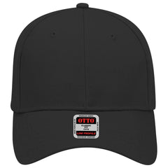 OTTO 19-061 6 Panel Low Profile Baseball Cap - Black - Black / 6 1/2’’ - 7 5/8’’