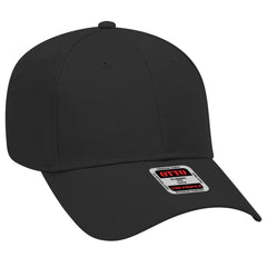 OTTO 19-061 6 Panel Low Profile Baseball Cap - Black - Black / 6 1/2’’ - 7 5/8’’
