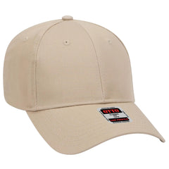 OTTO 19-061 6 Panel Low Profile Baseball Cap - Khaki - Khaki / 6 1/2’’ - 7 5/8’’